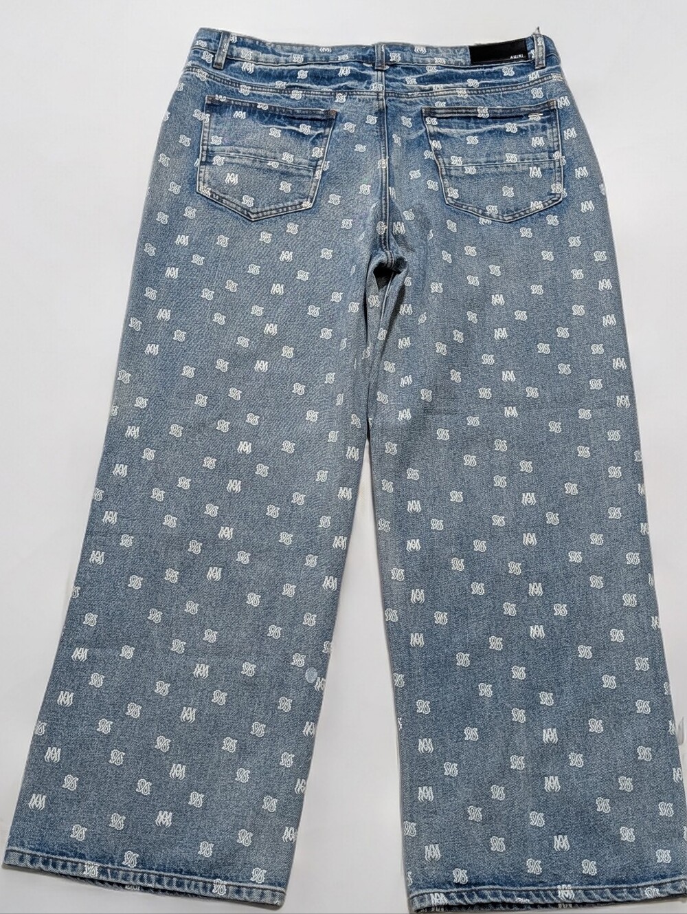 AMIRI Monogram Wide Leg Designer Jeans Size 38 NWT Made in USA - Picture 3 of 16